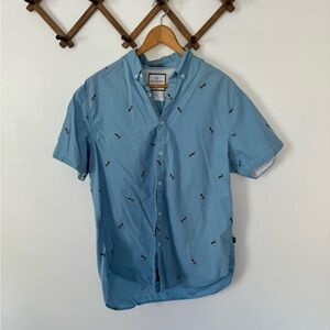 Denim & Flower French Bulldog Dress Shirt